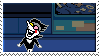 Spamtom, a small puppet like being from the video game deltarune laughs and then punches a dumpster.